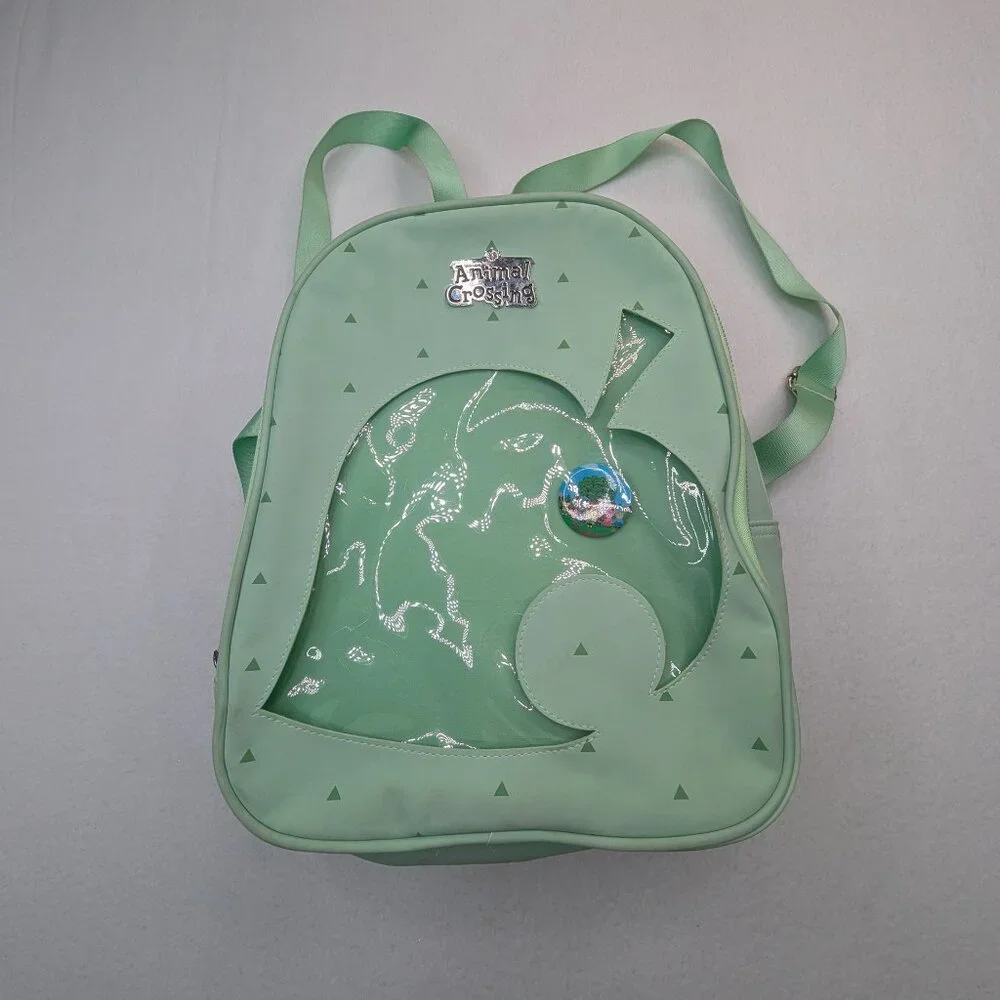 Bioworld Animal Crossing Leaf Ita Mini Backpack with Removable Pin Green